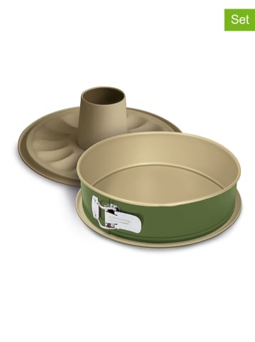 Guardini 2tlg. Set: Springform in Beige/ Grün - (H)7,6 x Ø 26 cm