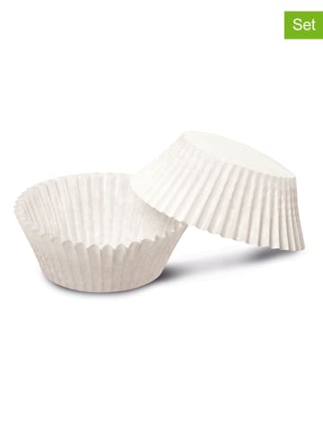 Guardini 2-delige set: papieren muffinbakvormen wit - 2x 100 stuks
