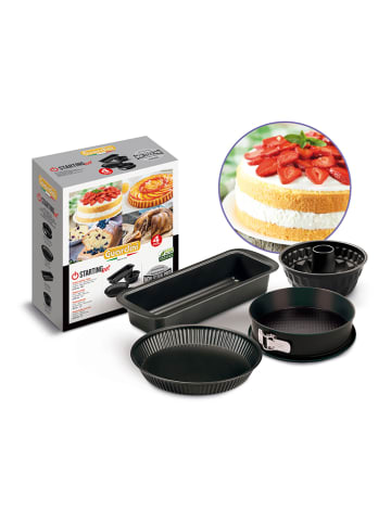 Guardini 4-delige bakvormset zwart