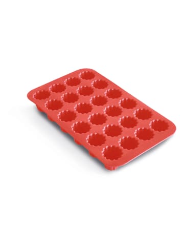 Guardini Silikonowa forma w kolorze czerwonym do muffinek - 28,5 x 17 x 3,5 cm
