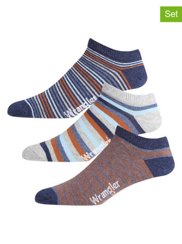 Wrangler Skarpety sportowe (3 pary) "Darroch" w kolorze jasnobrązowo-granatowym