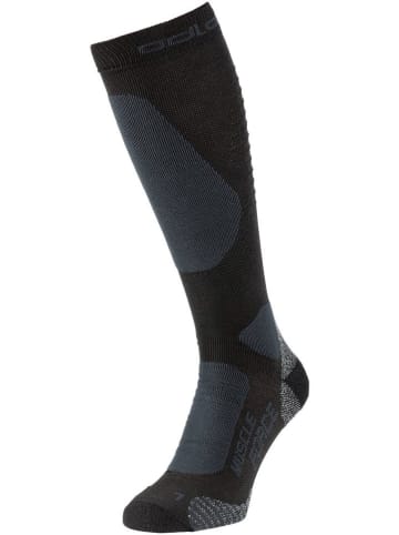 Odlo Funktionssocken "Primaloft Muscle Force Warm" in Schwarz/ Grau