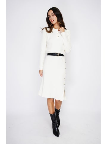 ASSUILI Kaschmir-Strickkleid in Weiß