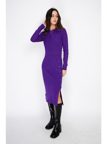 ASSUILI Strickkleid in Lila