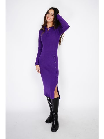 ASSUILI Strickkleid in Lila