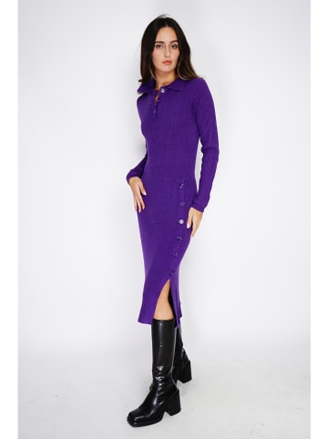 ASSUILI Strickkleid in Lila