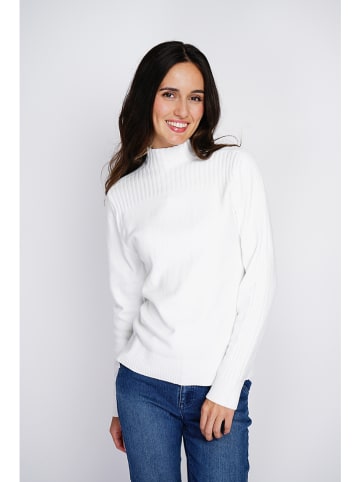 ASSUILI Kaschmir-Pullover in Weiß