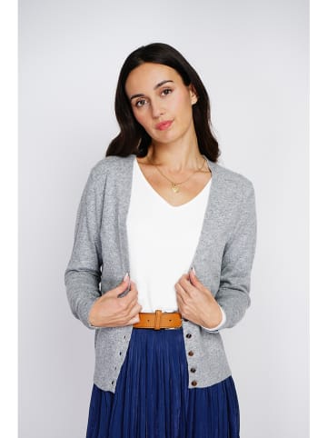 ASSUILI Kaschmir-Cardigan in Grau