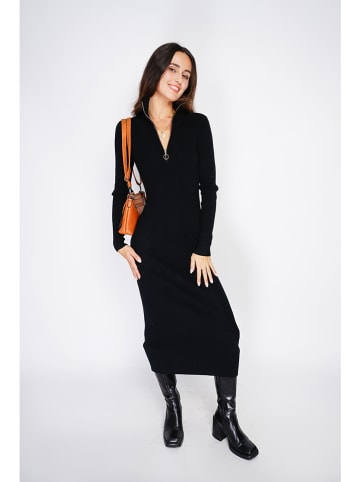 ASSUILI Kaschmir-Strickkleid in Schwarz