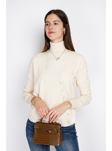 ASSUILI Kaschmir-Twinset in Creme