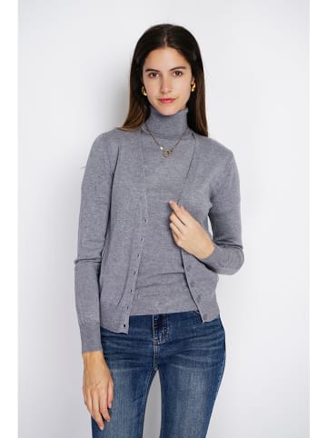 ASSUILI Kaschmir-Twinset in Grau