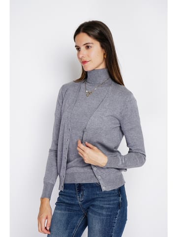 ASSUILI Kaschmir-Twinset in Grau