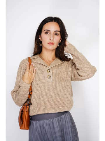 ASSUILI Kaschmir-Pullover in Beige