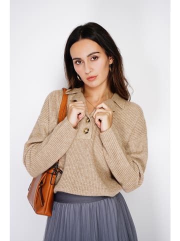 ASSUILI Kaschmir-Pullover in Beige
