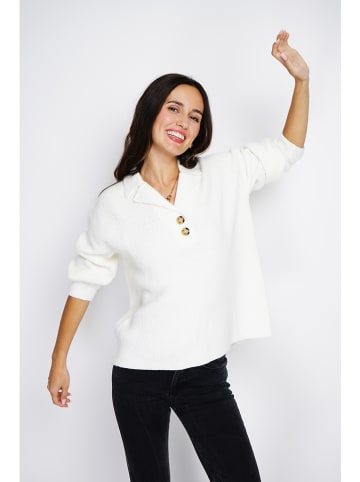 ASSUILI Kaschmir-Pullover in Weiß