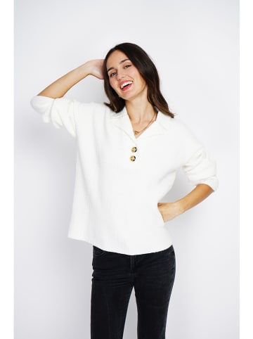 ASSUILI Kaschmir-Pullover in Weiß