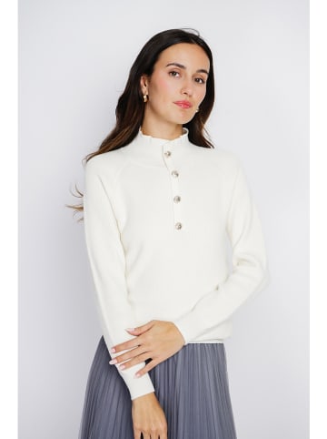 ASSUILI Kaschmir-Pullover in Weiß