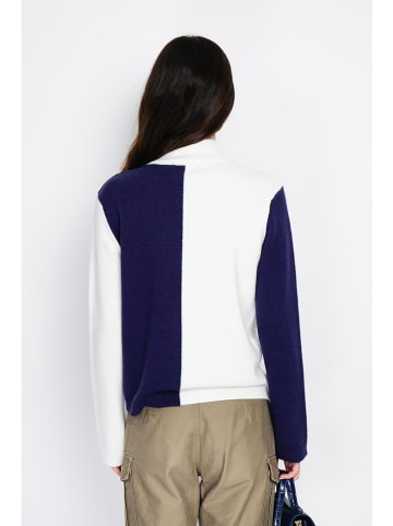 ASSUILI Trui donkerblauw/wit