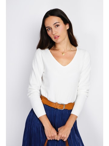 ASSUILI Kaschmir-Pullover in Weiß