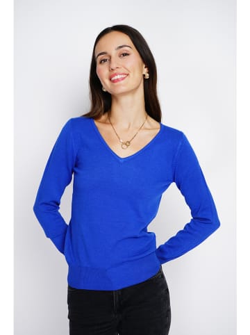 ASSUILI Kaschmir-Pullover in Blau
