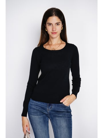 ASSUILI Sweter w kolorze czarnym