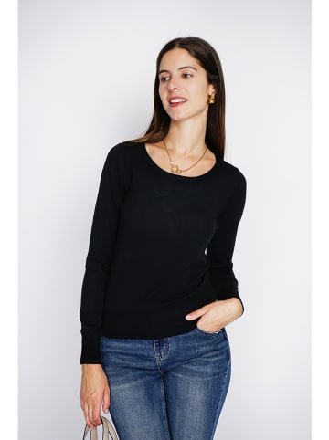 ASSUILI Sweter w kolorze czarnym