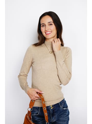 ASSUILI Kaschmir-Pullover in Beige