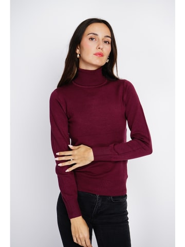 ASSUILI Kaschmir-Pullover in Bordeaux