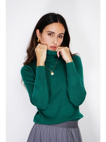 ASSUILI Kaschmir-Pullover in Dunkelgrün