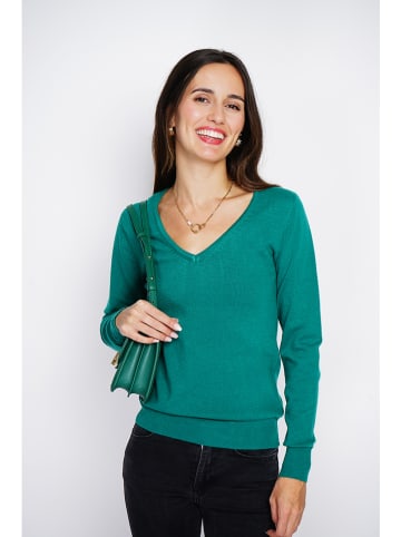ASSUILI Pullover in Dunkelgrün