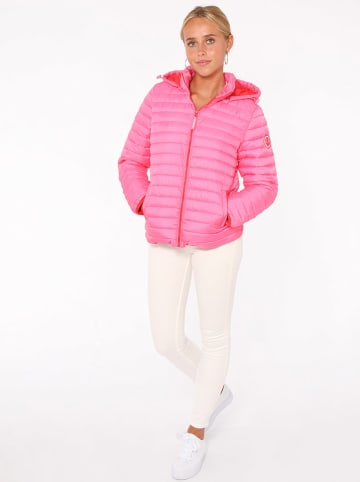 Zwillingsherz Steppjacke "Maritim Patch" in Pink/ Rot