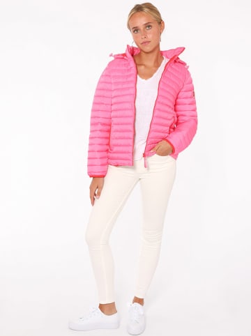 Zwillingsherz Steppjacke "Maritim Patch" in Pink/ Rot