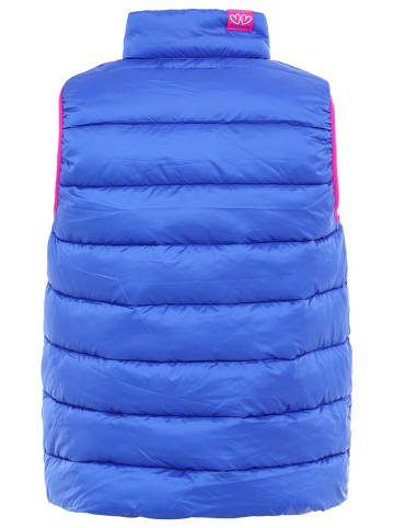 Zwillingsherz Omkeerbare doorgestikte bodywarmer "Colorful" blauw/roze