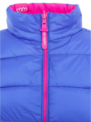 Zwillingsherz Omkeerbare doorgestikte bodywarmer "Colorful" blauw/roze