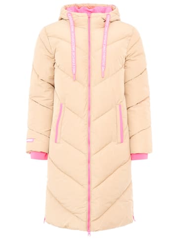 Zwillingsherz Steppmantel "Good Vibes Only" in Beige/ Rosa