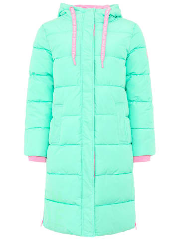 Zwillingsherz Steppmantel "Smile Everyday" in Mint/ Rosa
