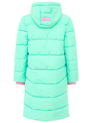 Zwillingsherz Steppmantel "Smile Everyday" in Mint/ Rosa