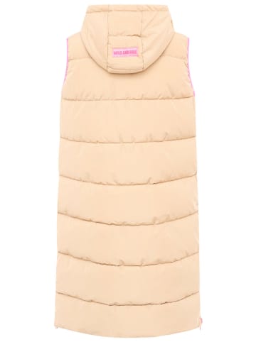 Zwillingsherz Omkeerbare bodywarmer "Leopard" beige/zwart