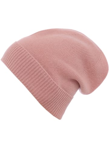Zwillingsherz Kaszmirowa czapka beanie w kolorze jasnoróżowym