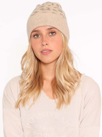 Zwillingsherz Kaszmirowa czapka beanie w kolorze beżowym
