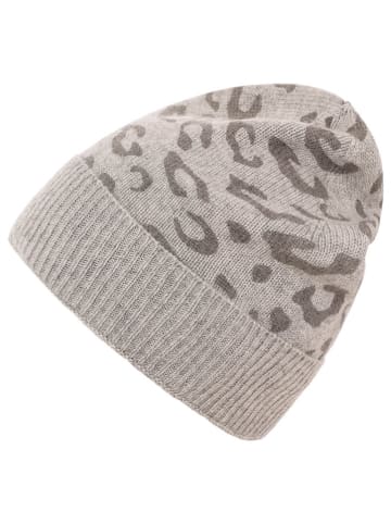 Zwillingsherz Kaschmir-Beanie in Taupe