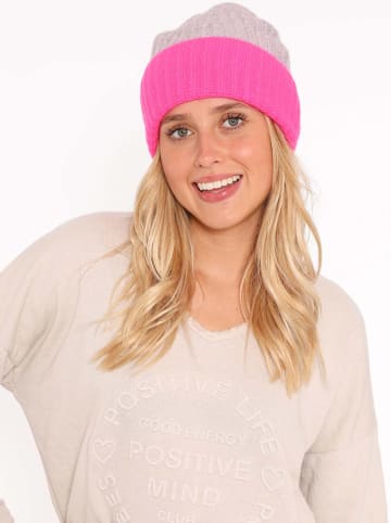 Zwillingsherz Kaschmir-Mütze in Pink/ Rosa