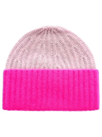 Zwillingsherz Kaschmir-Mütze in Pink/ Rosa