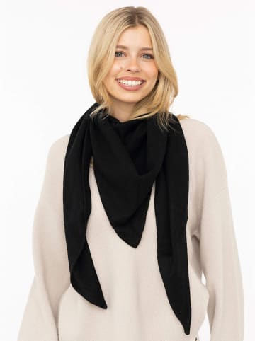 Zwillingsherz Kasjmieren driehoekige doek zwart - (L)175 x (B)120 cm