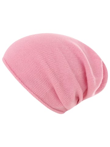 Zwillingsherz Kaschmir-Beanie in Rosa