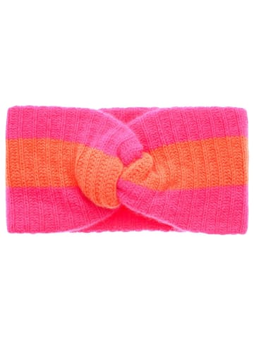 Zwillingsherz Kasjmieren hoofdband "Streifen" roze/oranje
