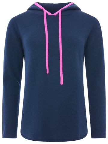 Zwillingsherz Kaschmir-Pullover in Dunkelblau