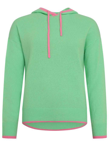 Zwillingsherz Kaschmir-Pullover in Grün