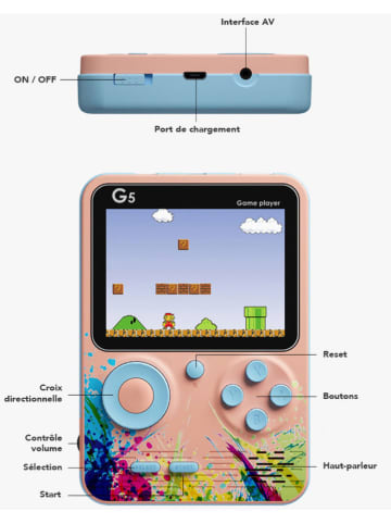 Techkidz Konsola "StreetArt" w kolorze jasnoróżowym do gier