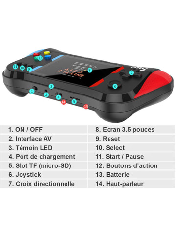 Techkidz Spielkonsole "SupMax" in Rot - ab 8 Jahren